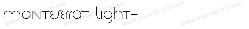 Monteserrat Light字体转换